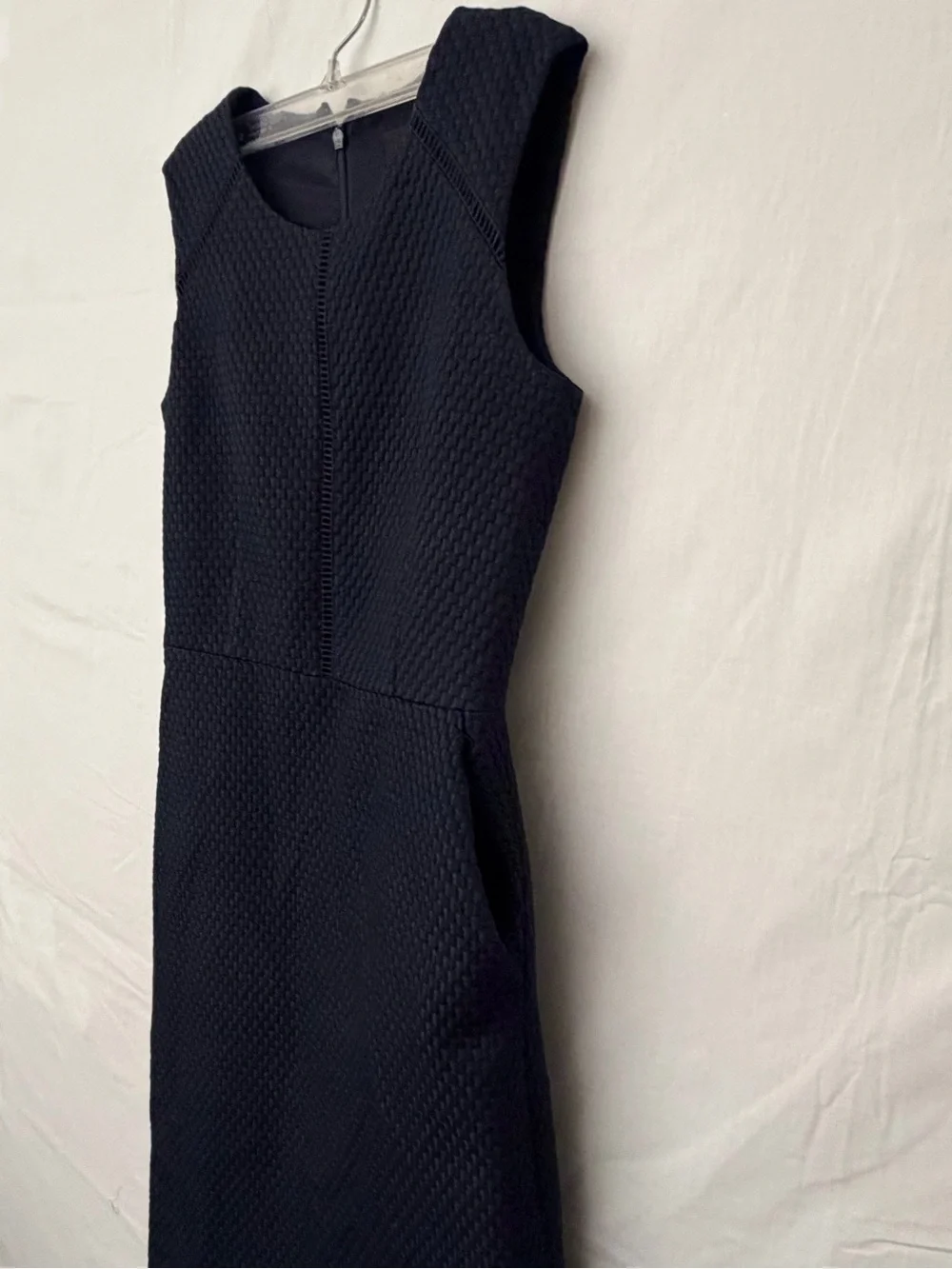 J.Crew Women’s Navy Textured Sleeveless Dress Size 0(A815)